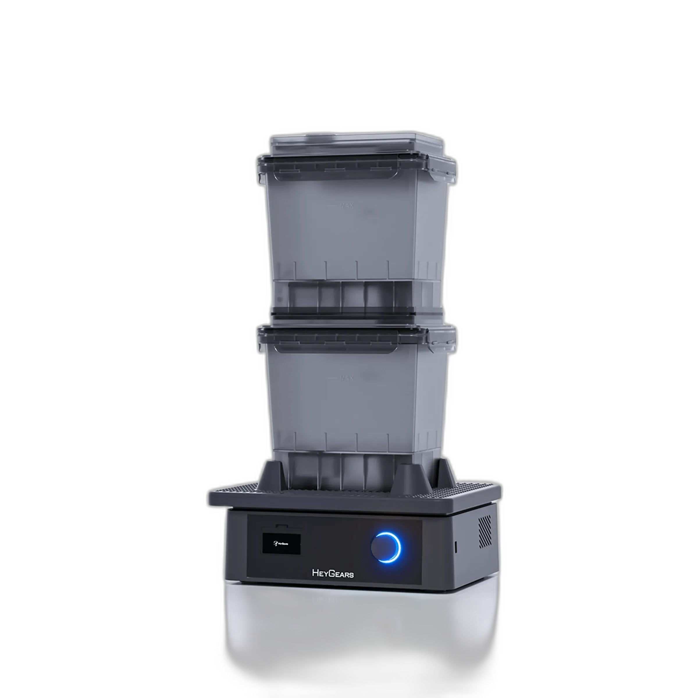 HeyGears UltraCraft Wash station with two stacked translucent wash containers on a powered base