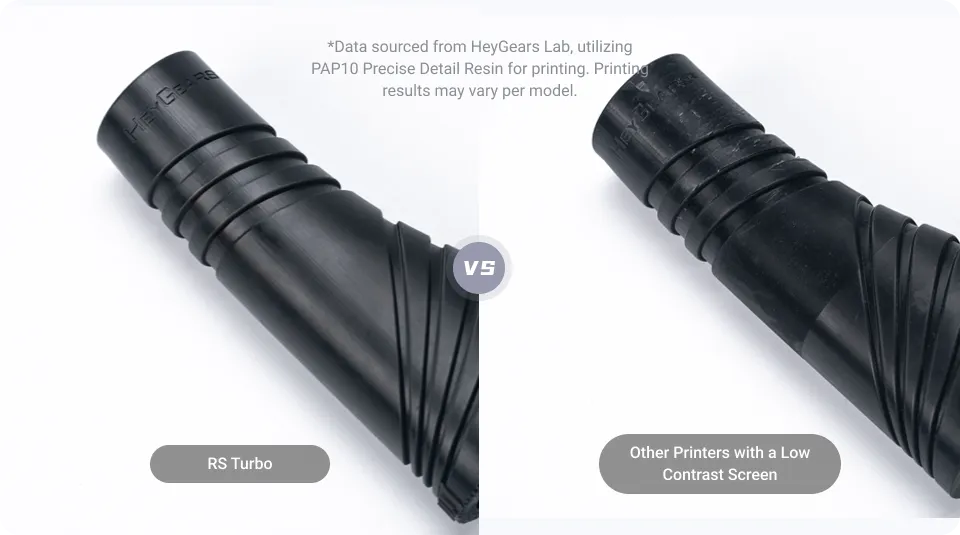 Reflex RS Turbo smooth, defect-free printed surface in PAP10 resin