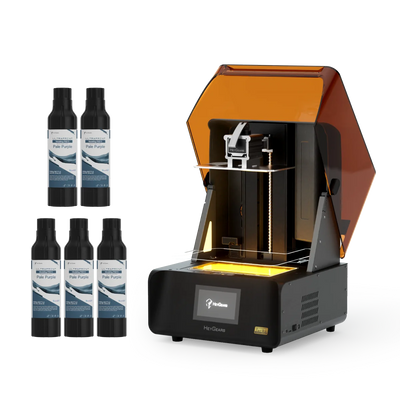 Reflex RS Turbo printer bundled with a 5 kg bottle of PAS10 resin, ready to produce