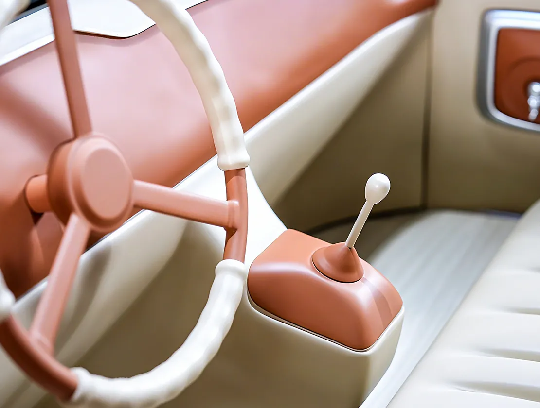 Full-scale automotive interior presentation model with steering wheel &mdash; Kings industrial SLA output