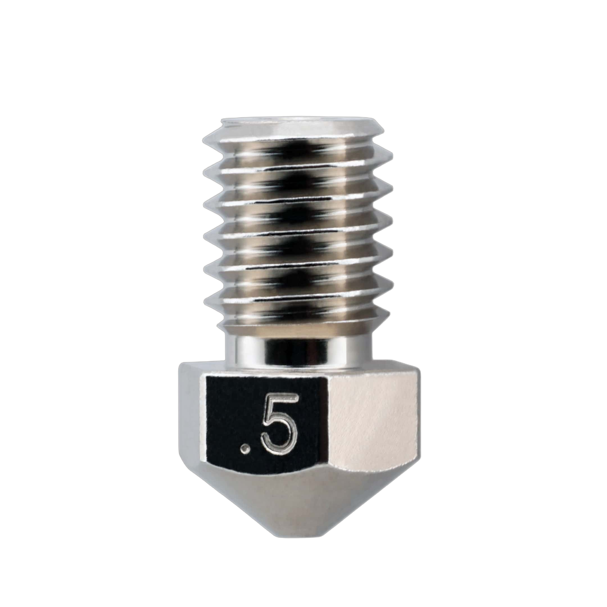 Micro Swiss brass nozzle with TwinClad XT low-friction coating