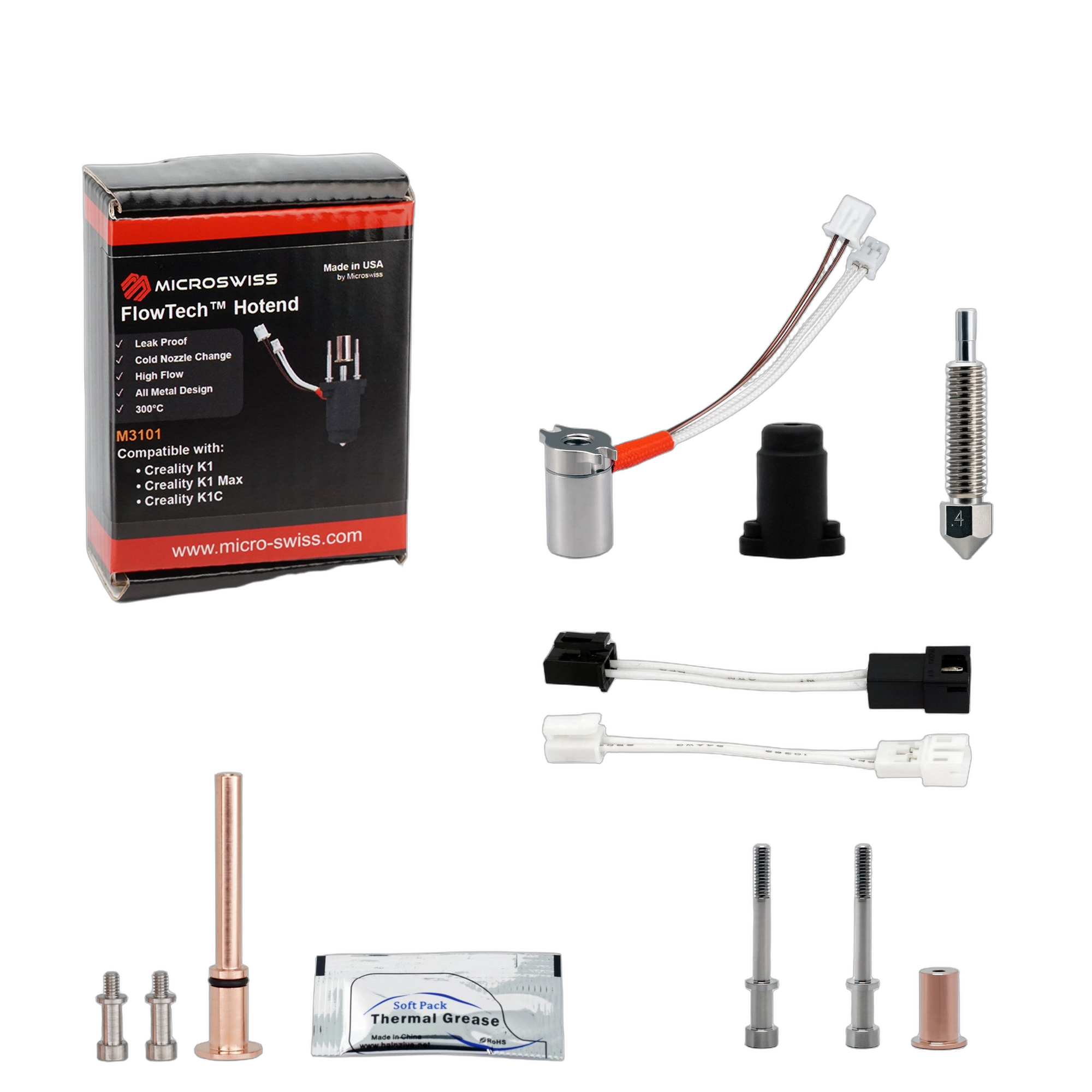 Micro Swiss FlowTech Hotend for Creality K1 / K1 Max detail