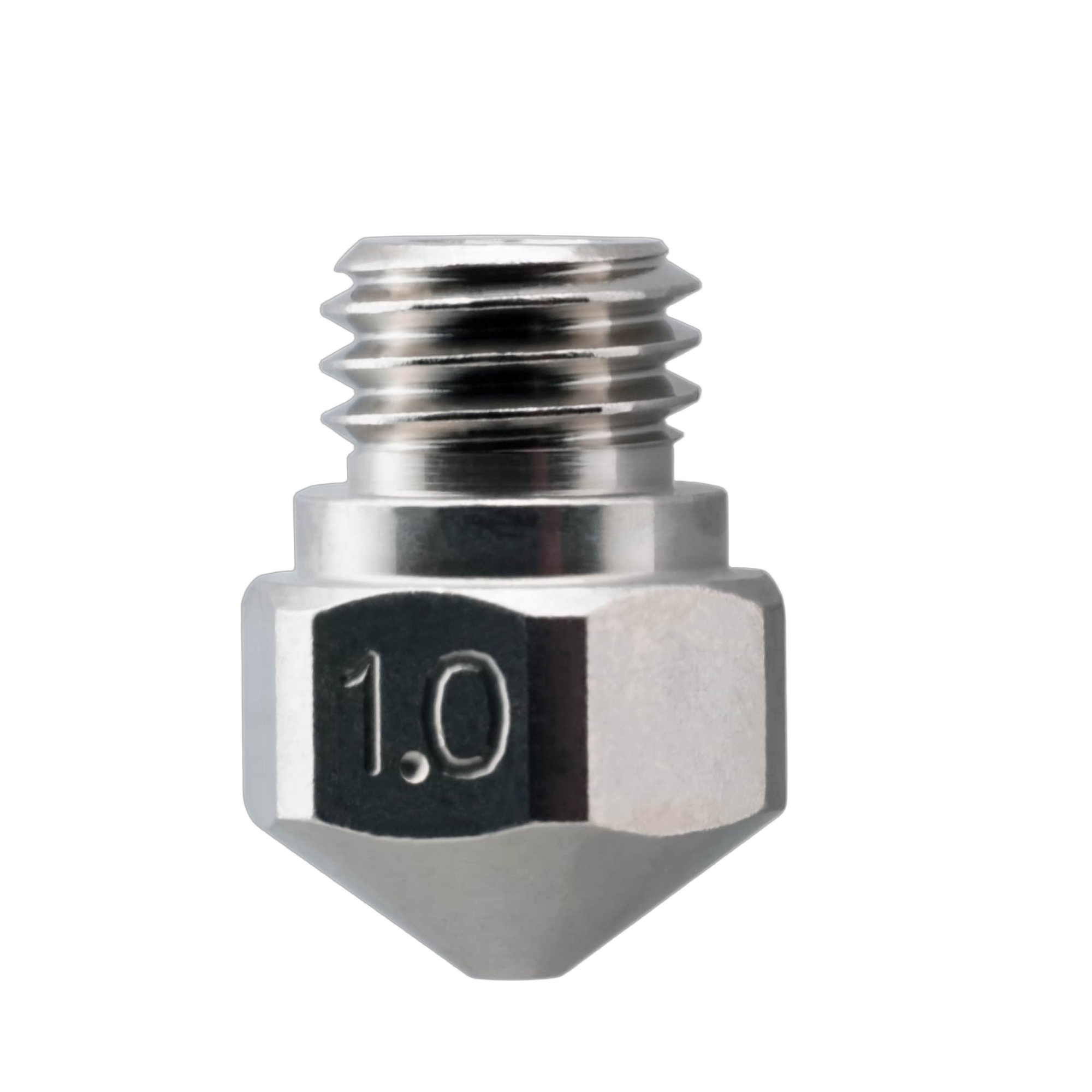 Micro Swiss MK10 all-metal brass nozzle 1.0mm orifice for high-flow printing