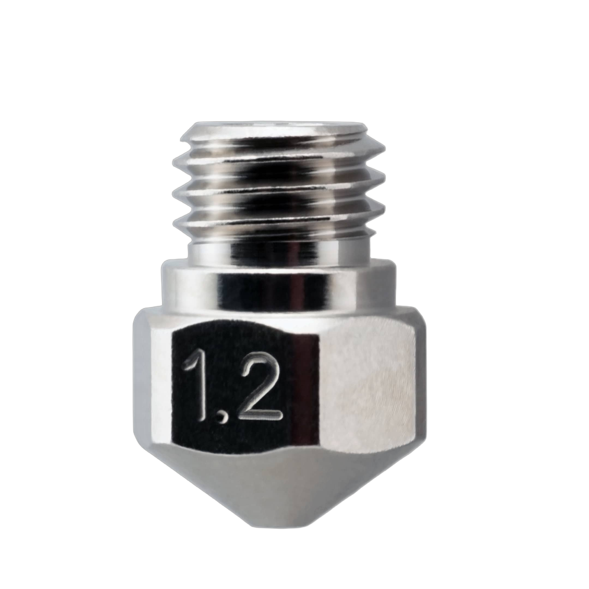 Micro Swiss MK10 all-metal brass nozzle 1.2mm orifice detail