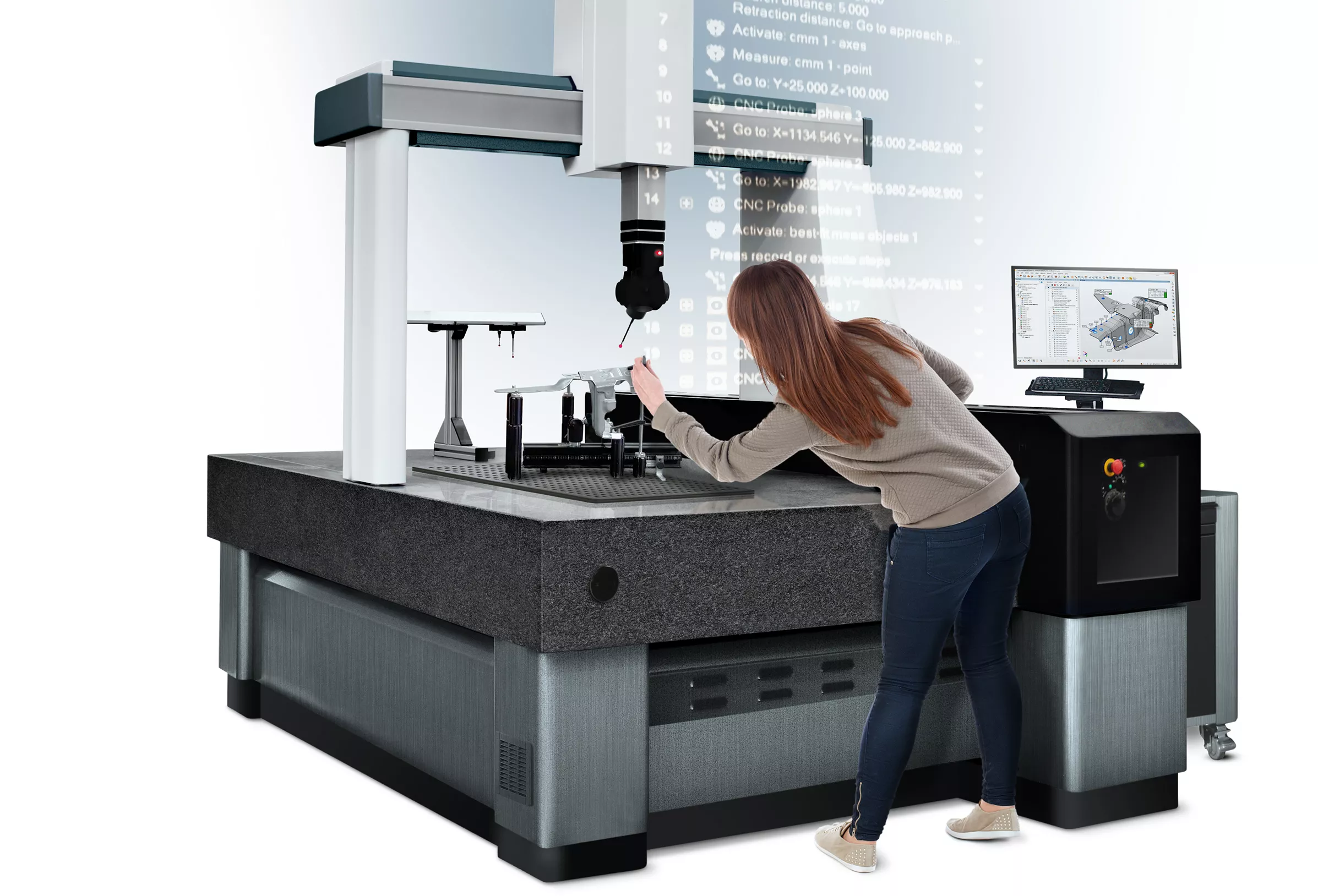 PolyWorks Modeler running on production metrology hardware -- scan data feeding the modeling workflow