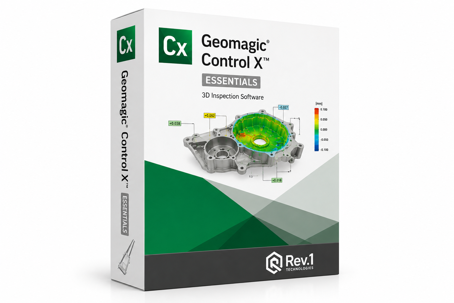 Geomagic Control X Essentials -- entry-tier 3D inspection software box