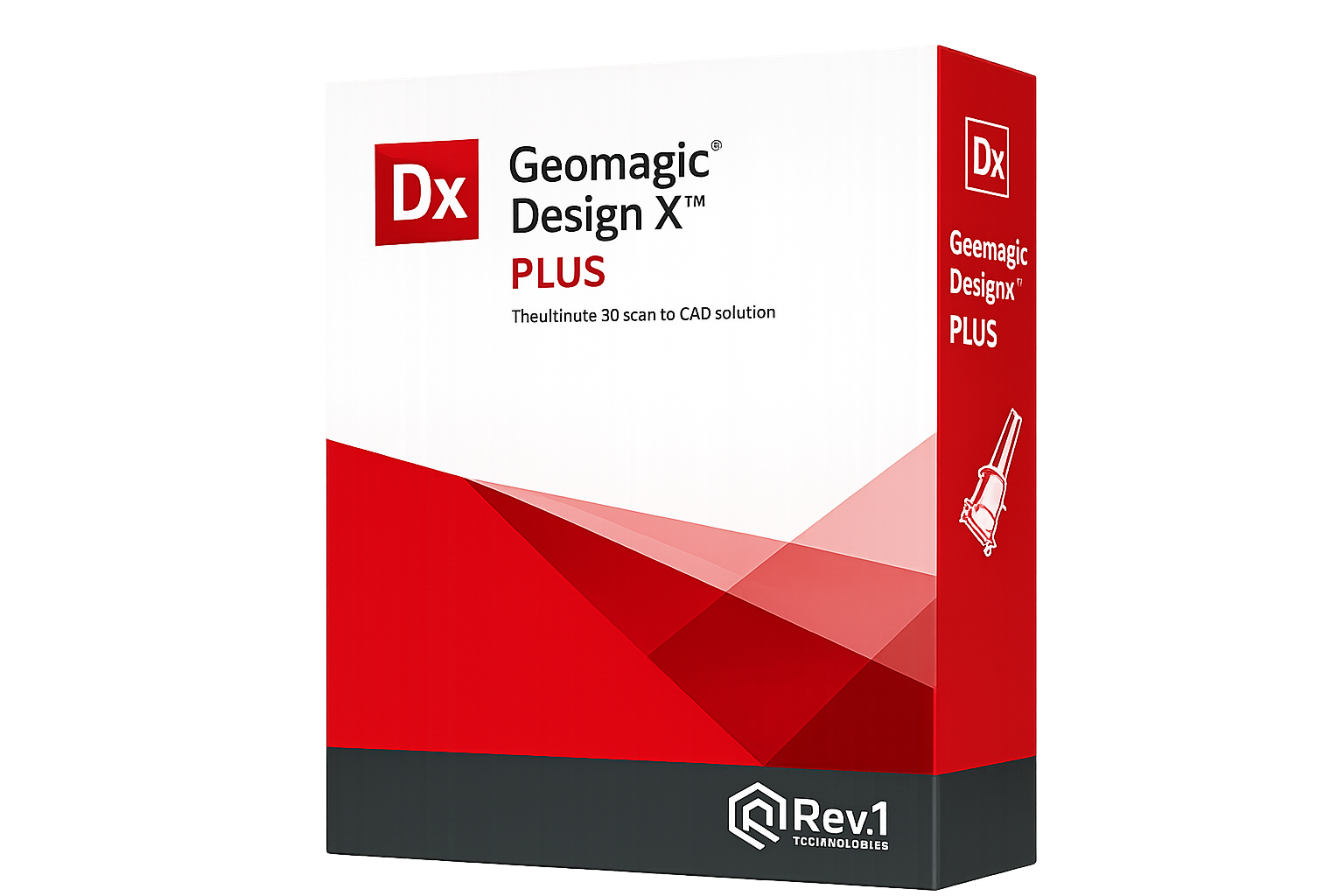 Geomagic Design X Plus — popular mid-tier software box with direct scanner integration