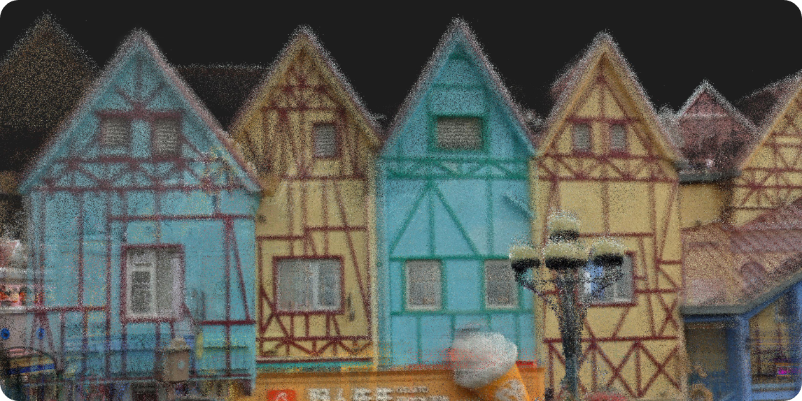 Lixel K2 real-time point cloud output — dense colored scan preview during field capture