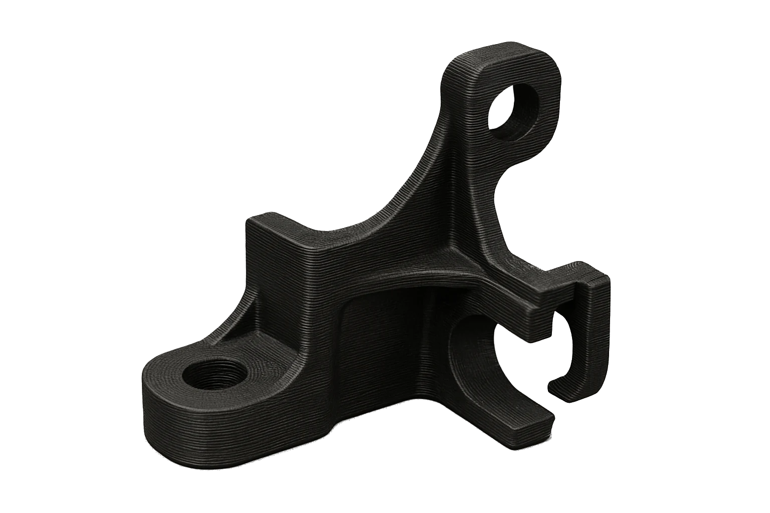 A functional part 3D-printed in black Rev1 ABS for an automotive under-hood application
