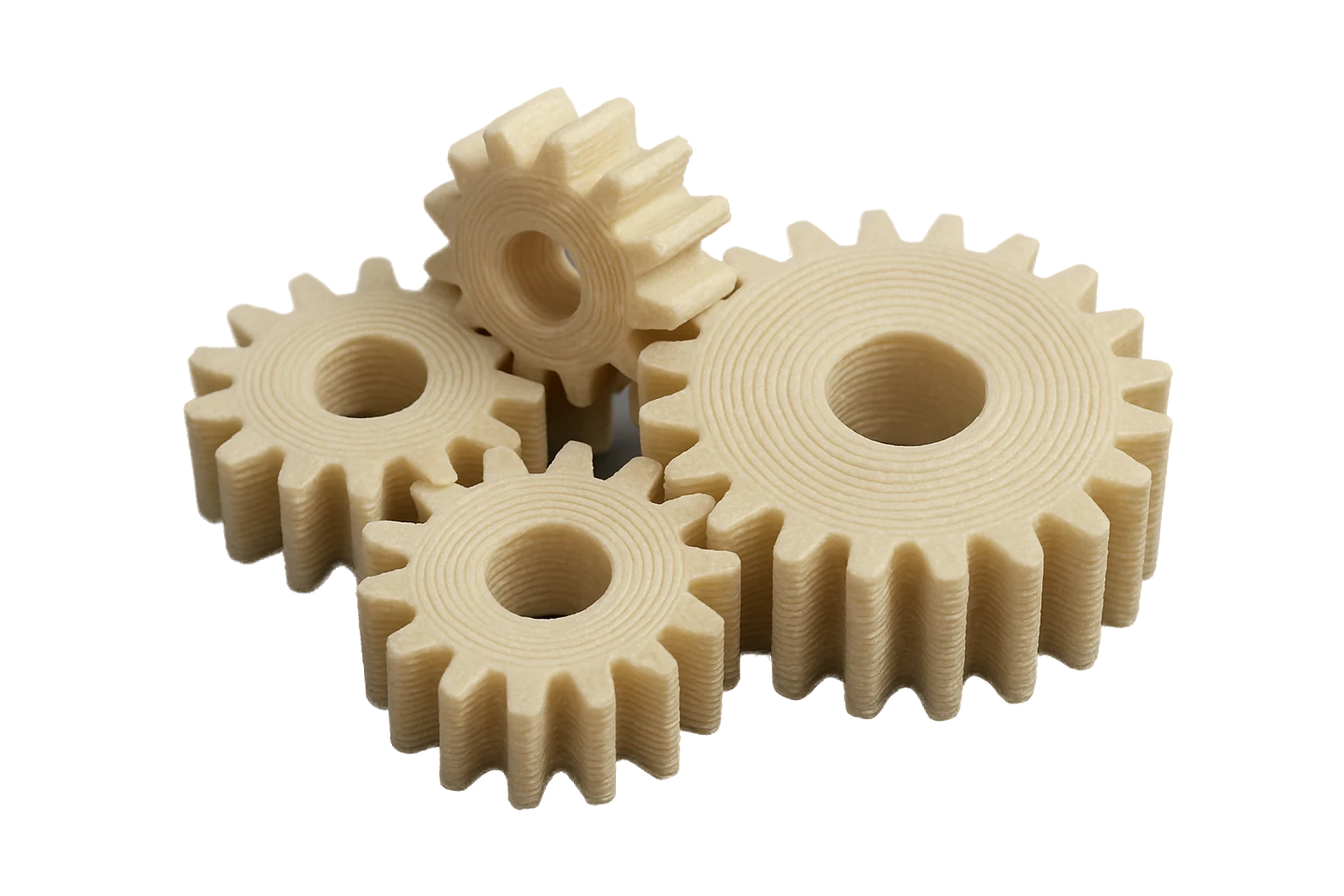Functional parts 3D-printed in Natural Rev1 ABS