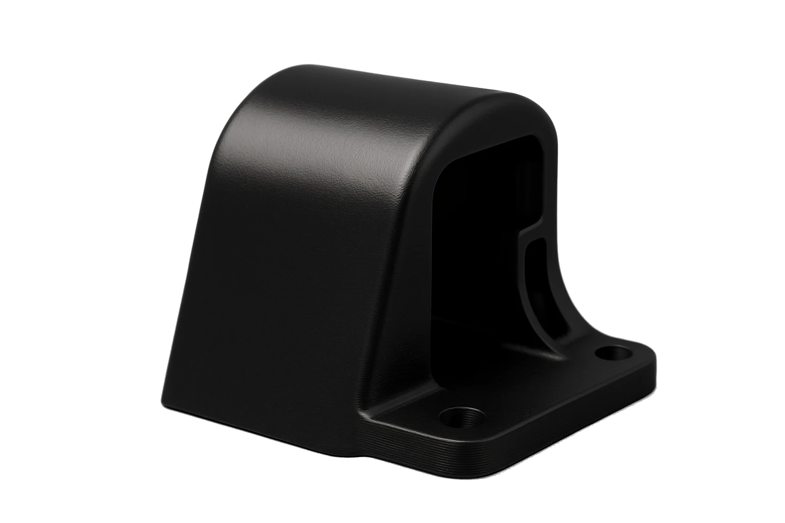 A premium black ABS Pro part acetone vapor-smoothed to a glossy finish