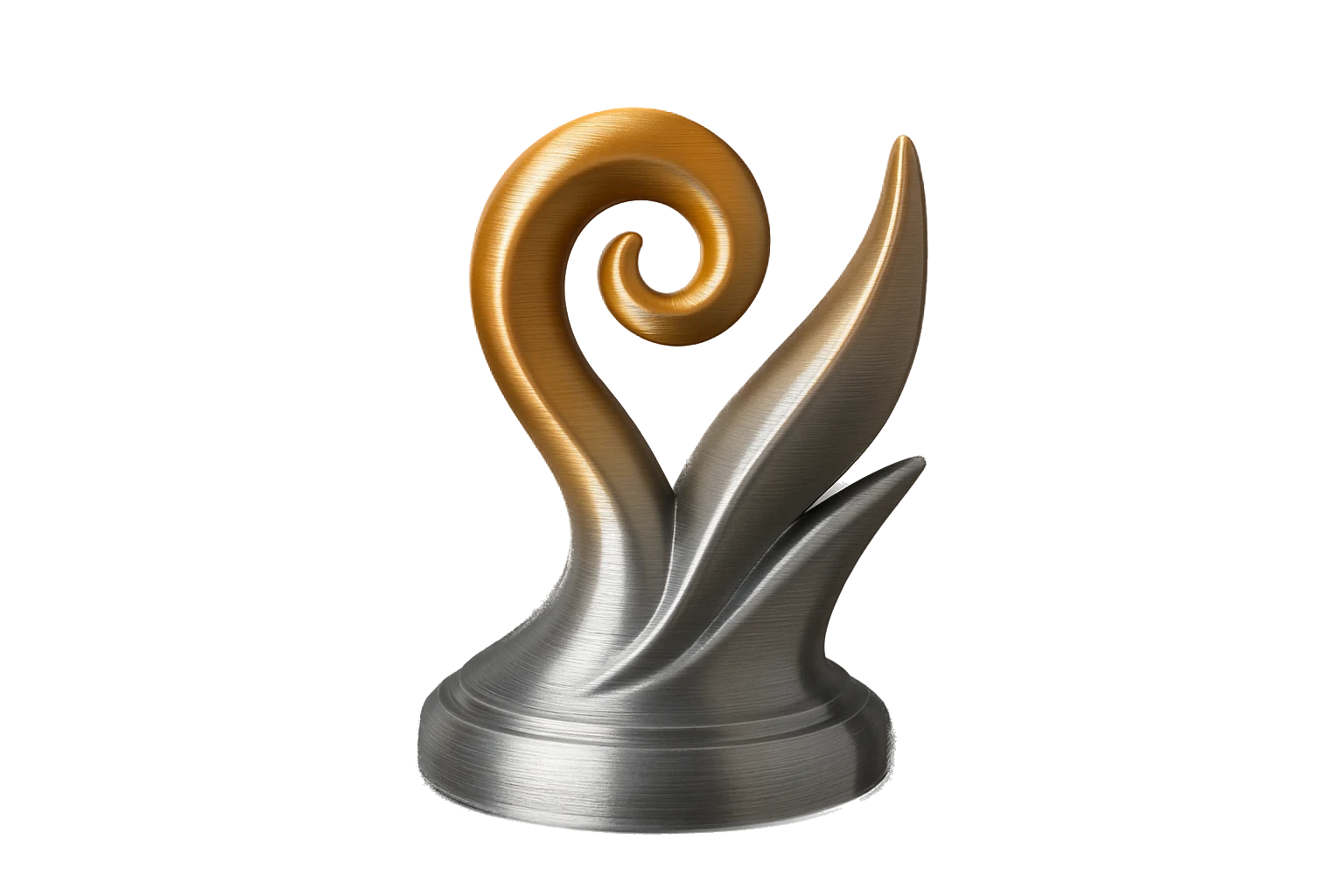 Glossy dual-tone silk PLA decorative showpiece 3D-printed in Rev1 PLA Dual Silk