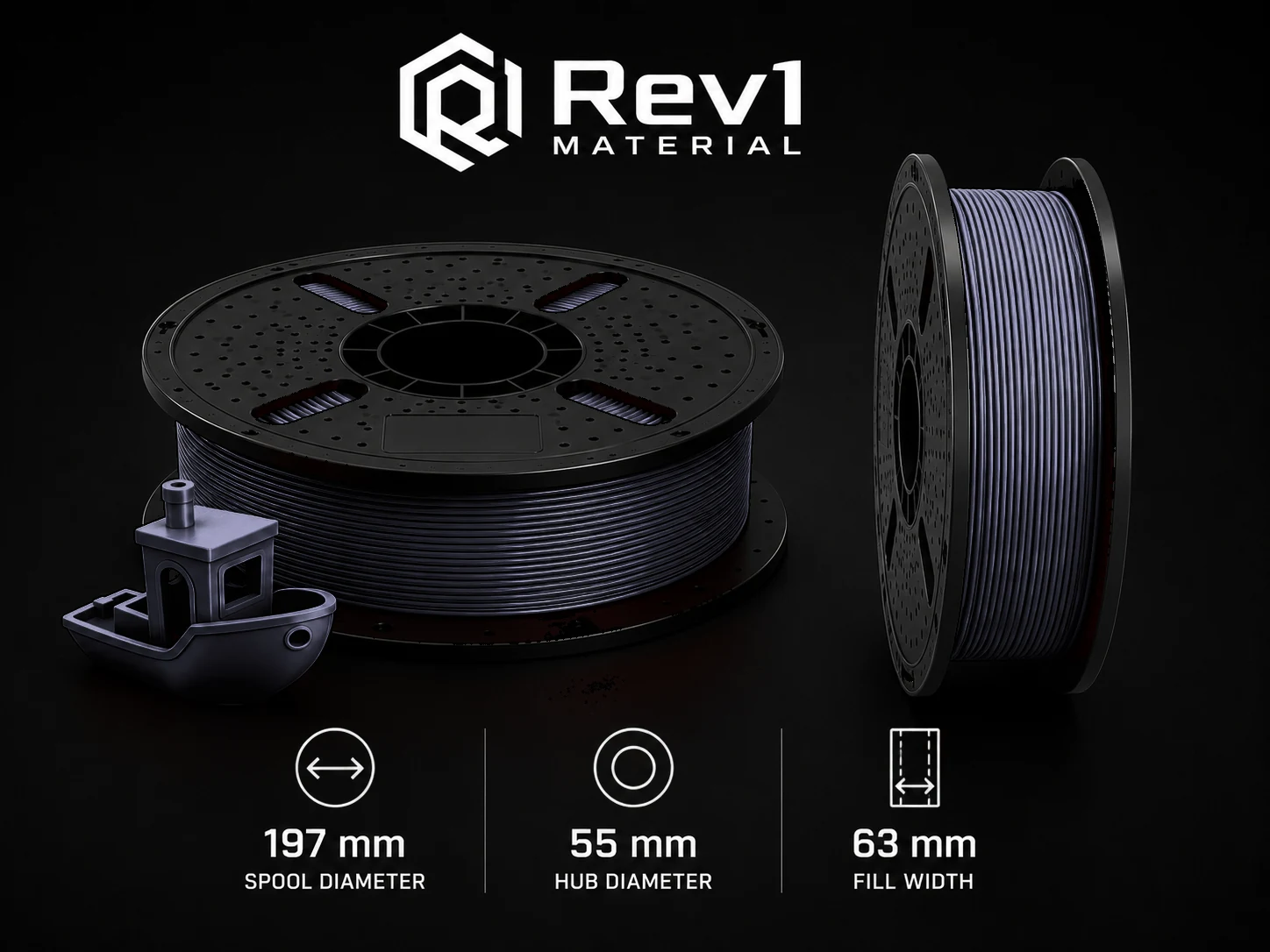 Rev1 HIPS filament spool