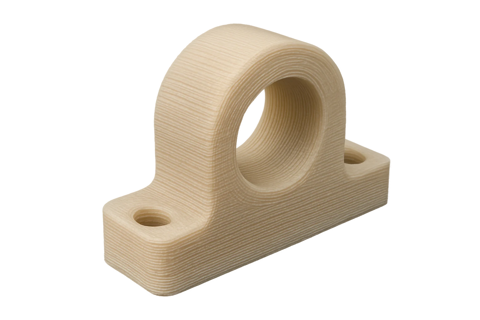 Functional part 3D-printed in black Rev1 PA Nylon, evenly wound