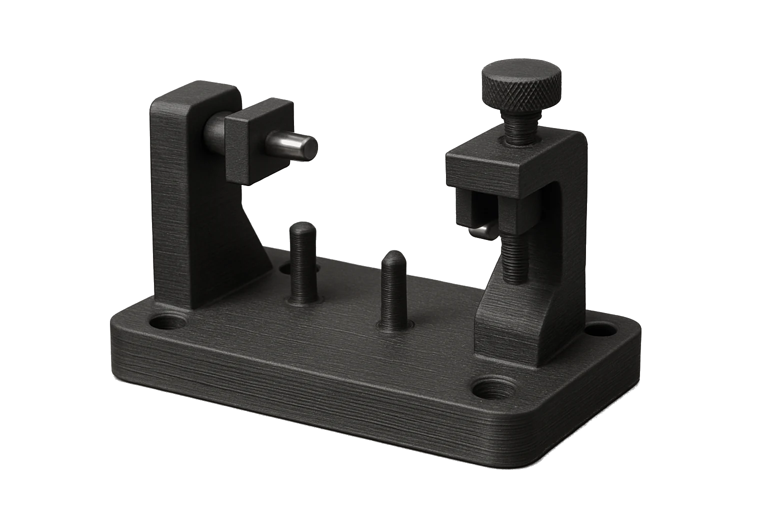 A precision tooling jig / fixture 3D-printed in Rev1 PA12-CF Carbon Fiber Nylon