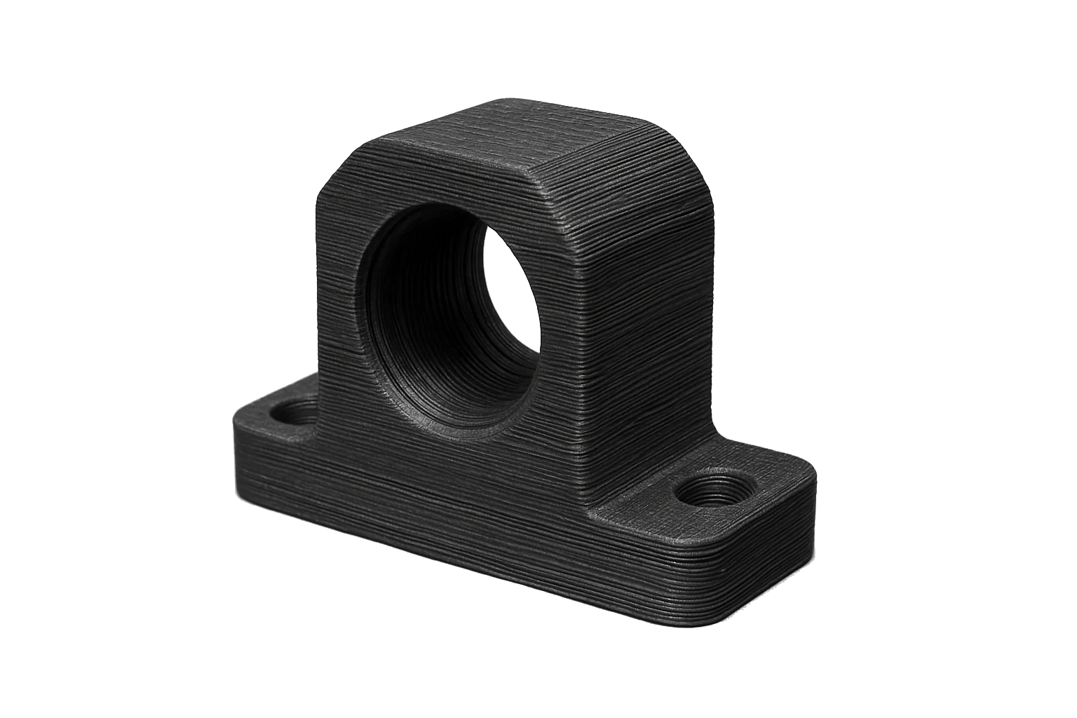 Structural part 3D-printed in Rev1 PA12-CF Carbon Fiber Nylon, evenly wound