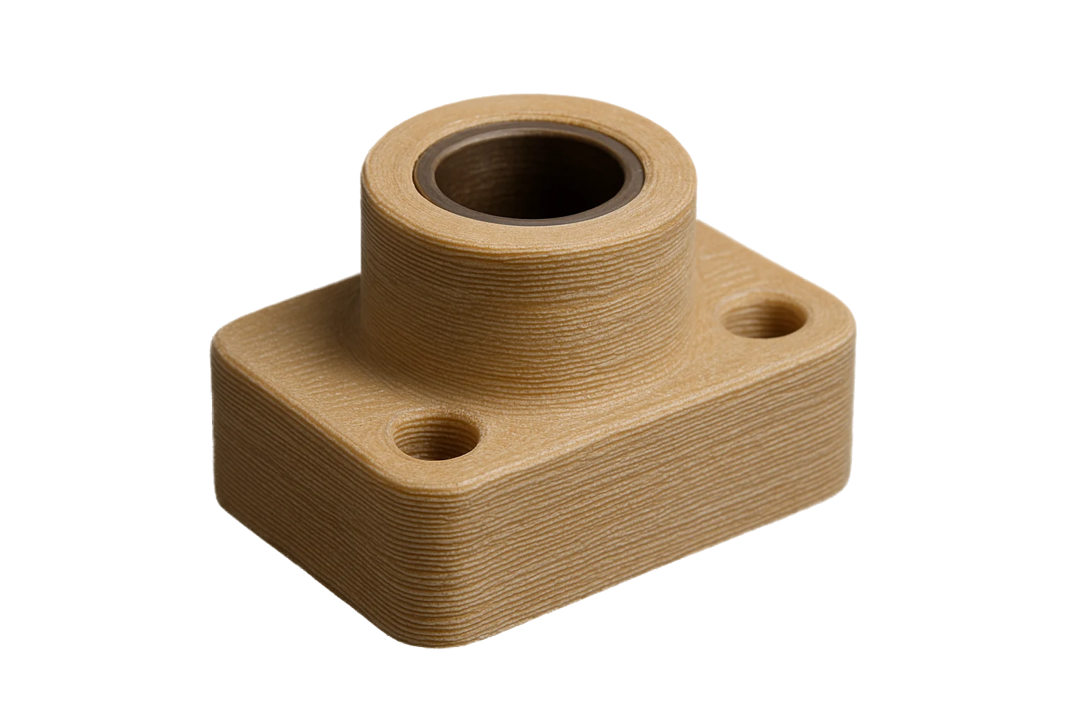 Stiff structural part 3D-printed in Rev1 PA-GF Glass Fiber Nylon, evenly wound