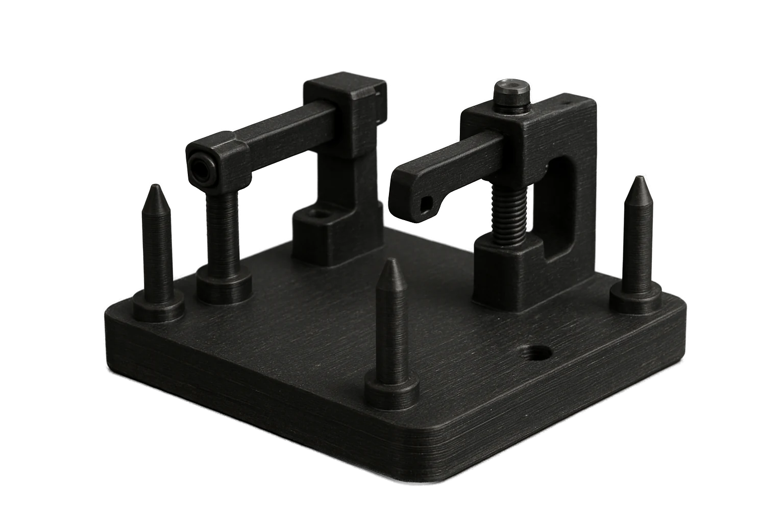 A precision tooling jig / fixture 3D-printed in Rev1 PAHT-CF High-Temp Carbon Fiber Nylon