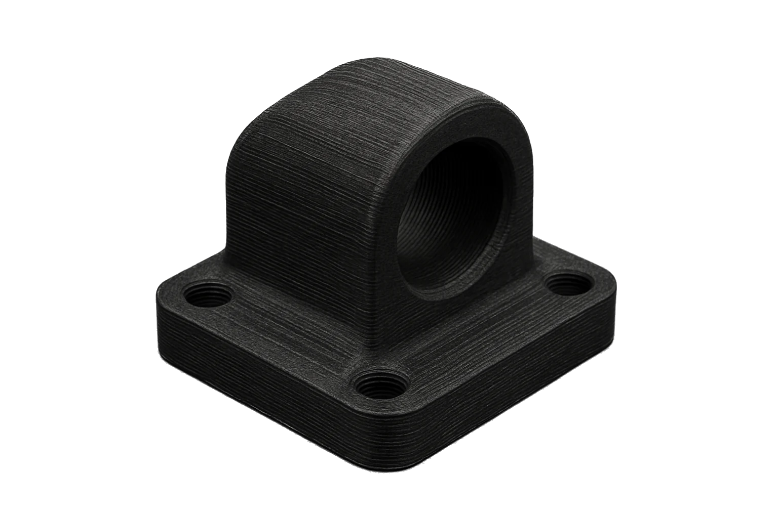 High-temperature structural part 3D-printed in Rev1 PAHT-CF High-Temp Carbon Fiber Nylon, evenly wound
