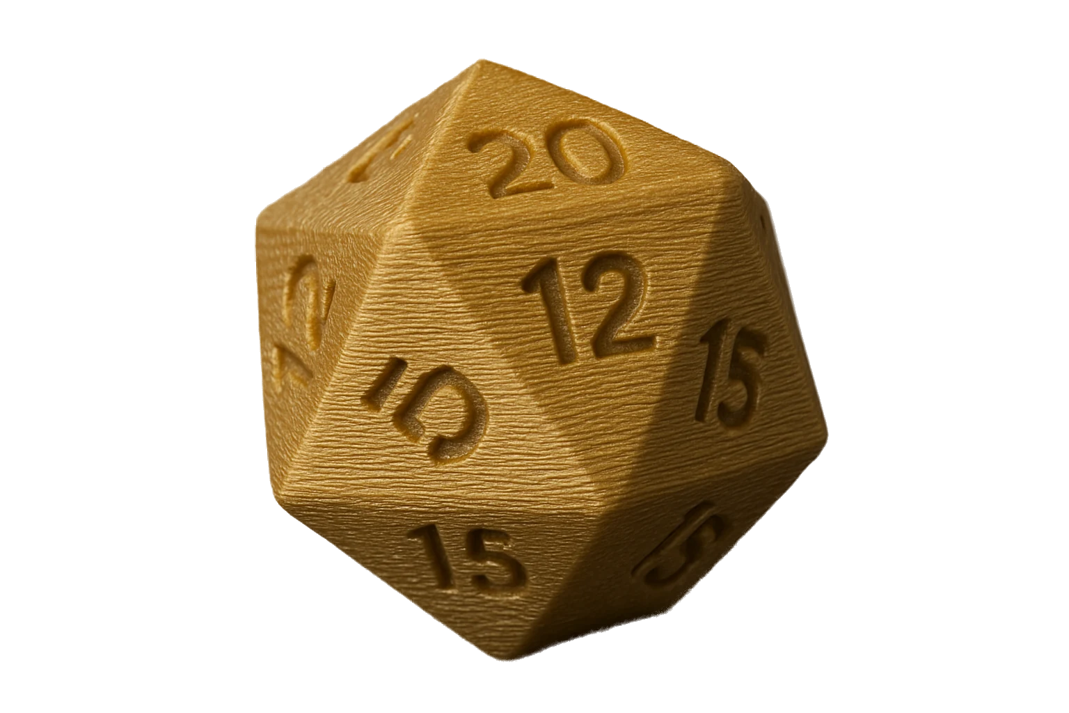 Part 3D-printed in Rev1 PETG Pearl Gold — metallic and pearl finish