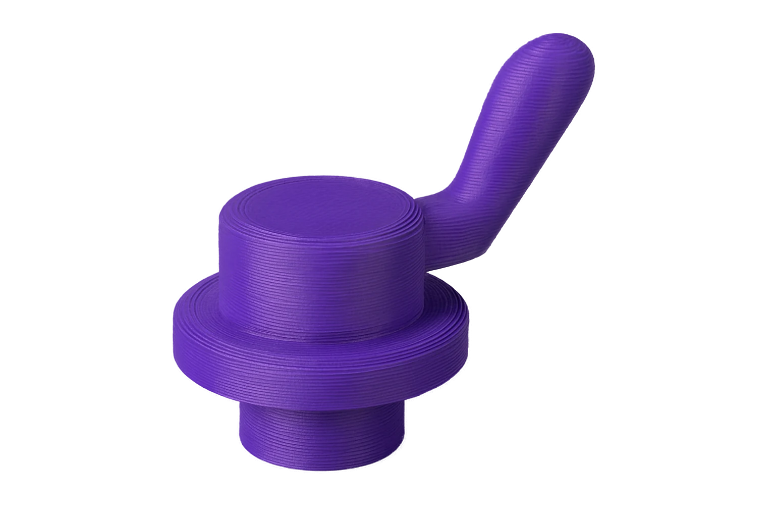 Part 3D-printed in Rev1 PETG Purple — accent and specialty shade