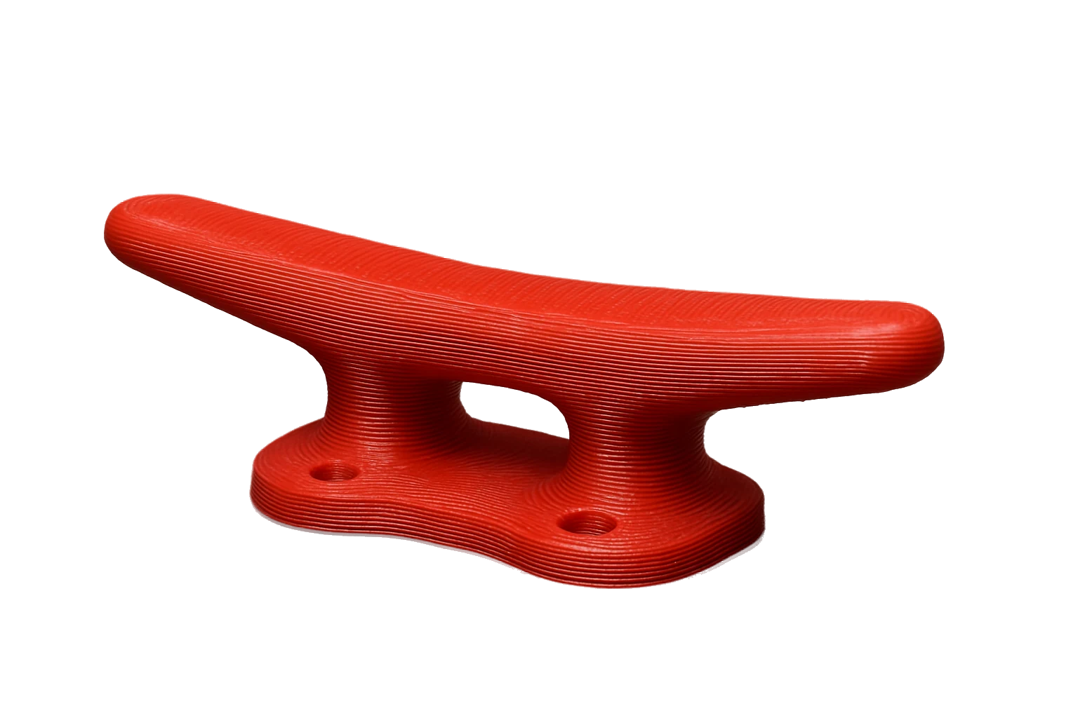 Part 3D-printed in Rev1 PETG Red — bold, saturated solid color