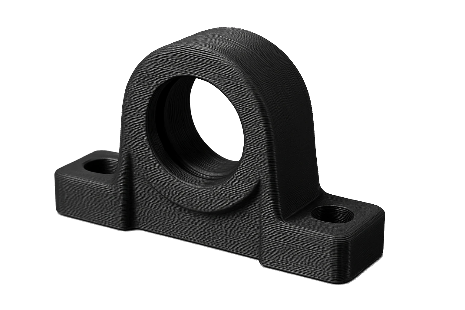 Rev1 PETG printed part in dark orange, tightly and evenly wound