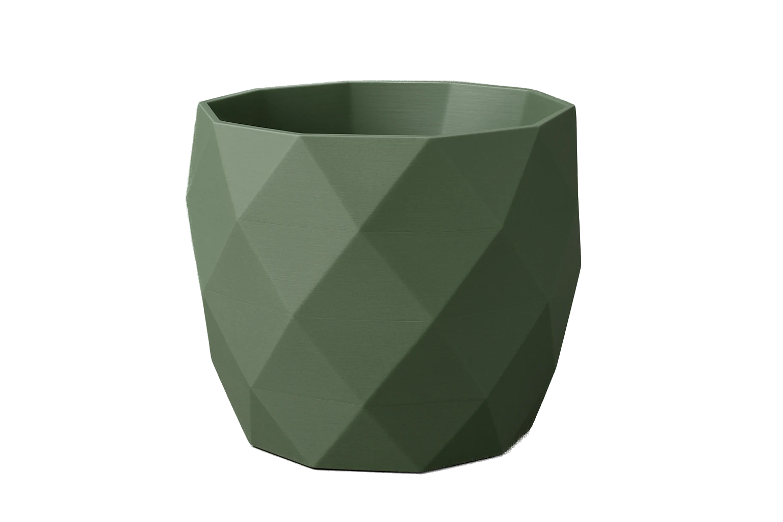 Matte planter pot 3D-printed in Rev1 PETG Matte