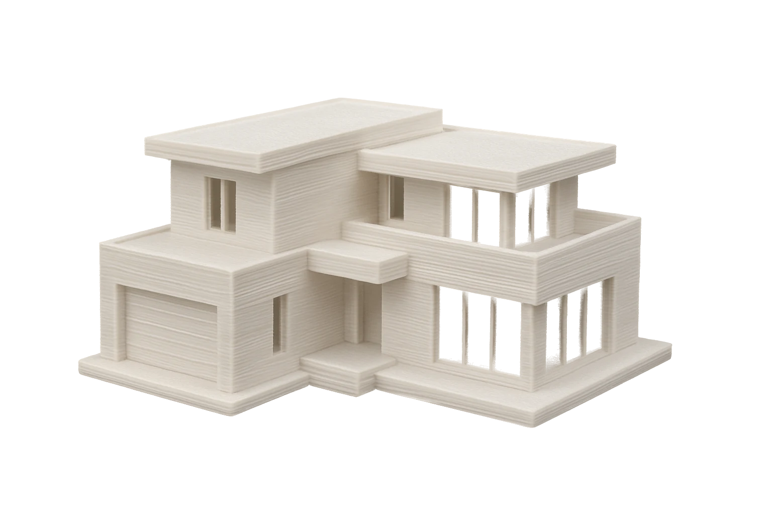 Architectural scale model 3D-printed in Rev1 PLA