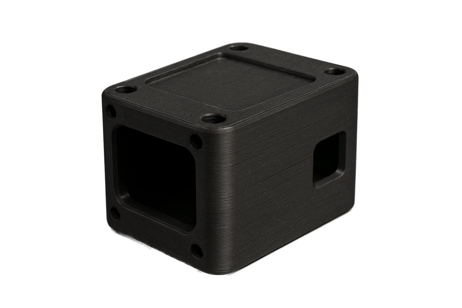 Functional prototype part 3D-printed in matte-black carbon-fiber PLA-CF