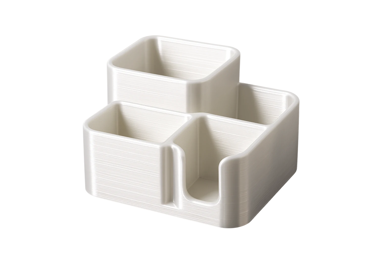 Decorative desk organizer 3D-printed in glossy silk PLA