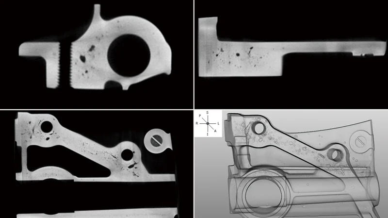 CT void and porosity analysis of a die-cast aluminium part