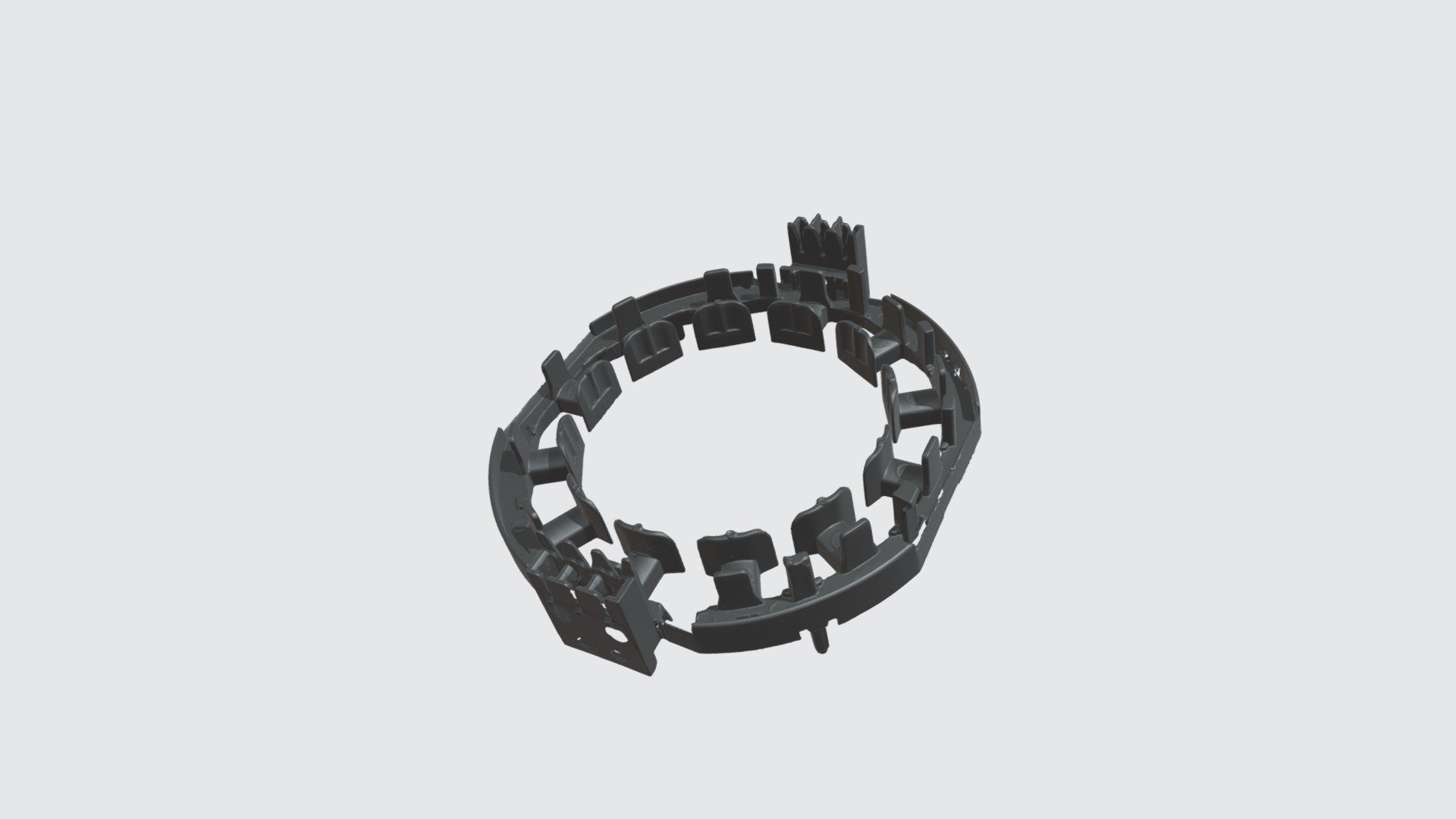 OptimScan 5M Plus scan result &mdash; precision part mesh, interactive 3D model &mdash; click to rotate in 3D