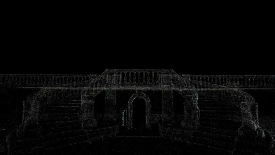 Lixel CyberColor Studio processing a PortalCam capture into a 3D Gaussian Splat point cloud